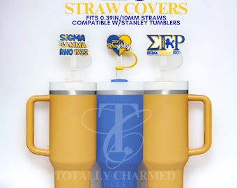 SGRHO Straw Cover, Straw Topper, Stanley Topper , Stanley Straw Cover, Sigma Gamma Rho , Stanley Accessories, Stanley Cup, Sorority Gifts