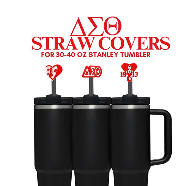 Delta Sigma Theta Straw Cover Stanley , Stanley Straw Cover, Stanley Straw Topper , Delta Sigma Theta, Delta Straw Cover, Sorority Gifts