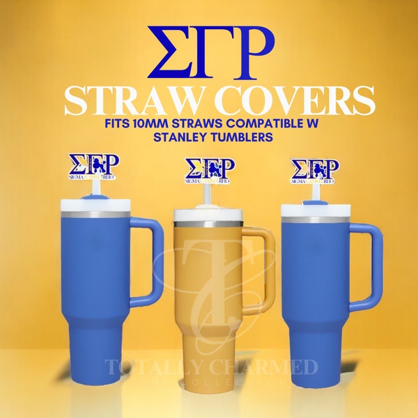 SGRHO Straw Cover, Straw Topper, Stanley Topper , Stanley Straw Cover, Sigma Gamma Rho , Stanley Accessories, Stanley Cup, Sorority Gifts