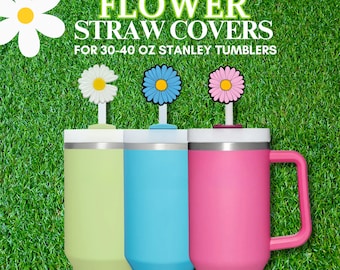 Flower Straw Cover: Stanley Cup Accessory, 10mm Straw Topper