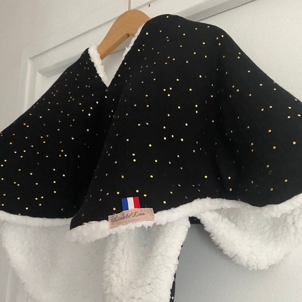 Cape poncho intérieur Sherpa / veste bébé 16 couleurs disponibles