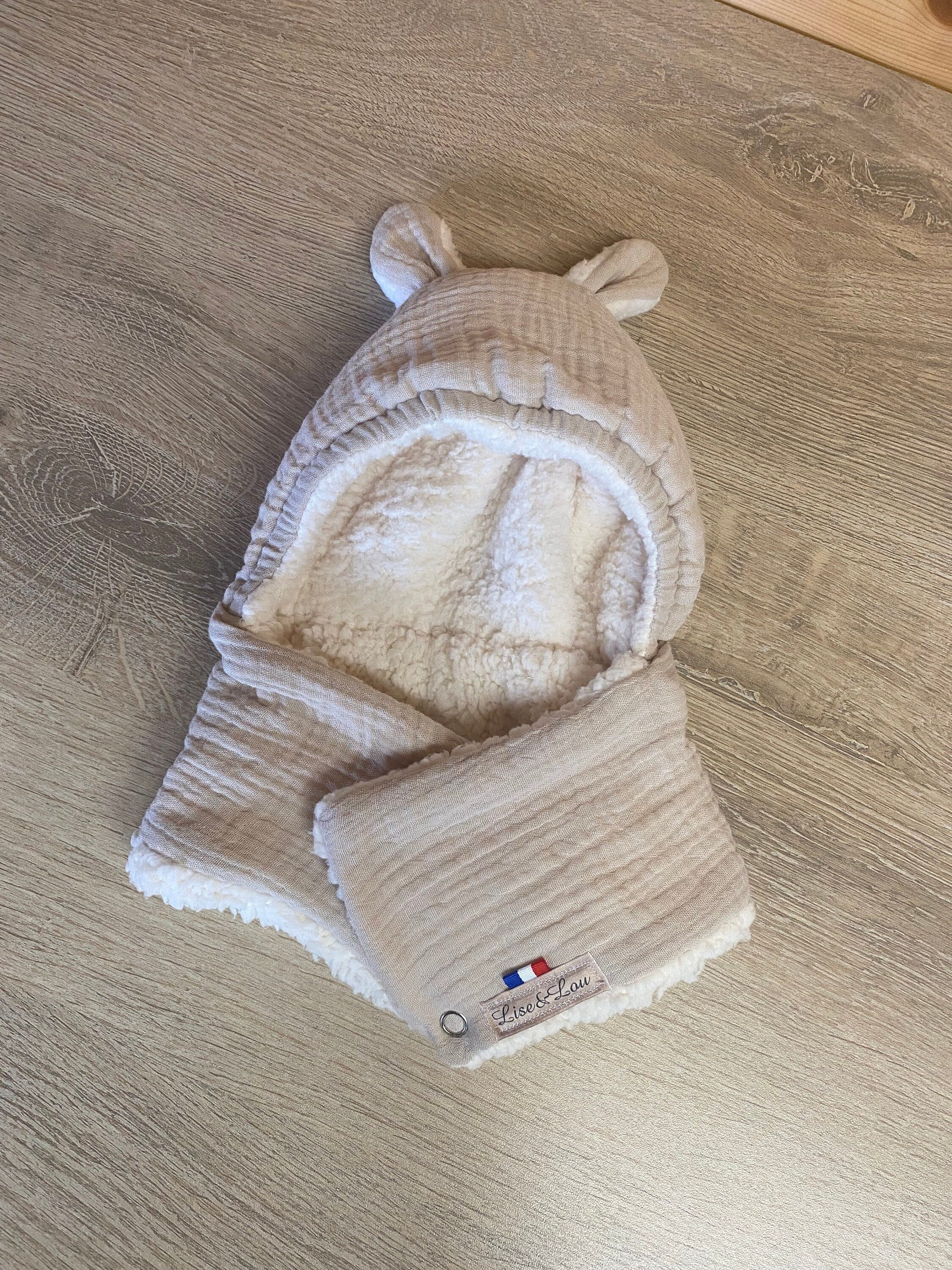 Casenly Cagoule Bébé, 3 en 1 Chapeau et écharpe de Bébé d'hiver