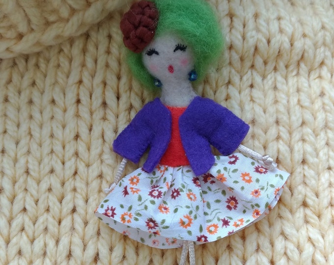 Doll Brooch Cute Doll Brooch Doll Brooch Handmade Accessory For Bags