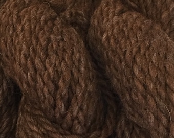 Warmest Alpaca Yarn Blend, Natural Coffee Color,Knit, Crochet, Art Project, Weaving, Cowl  and Sweater, Bulky wt., 50 yd skein