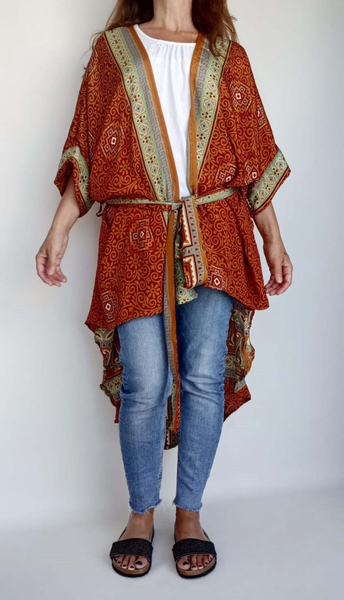 Robe kimono en soie asymétrique. Veste Kimono en soie. robe de Etsy