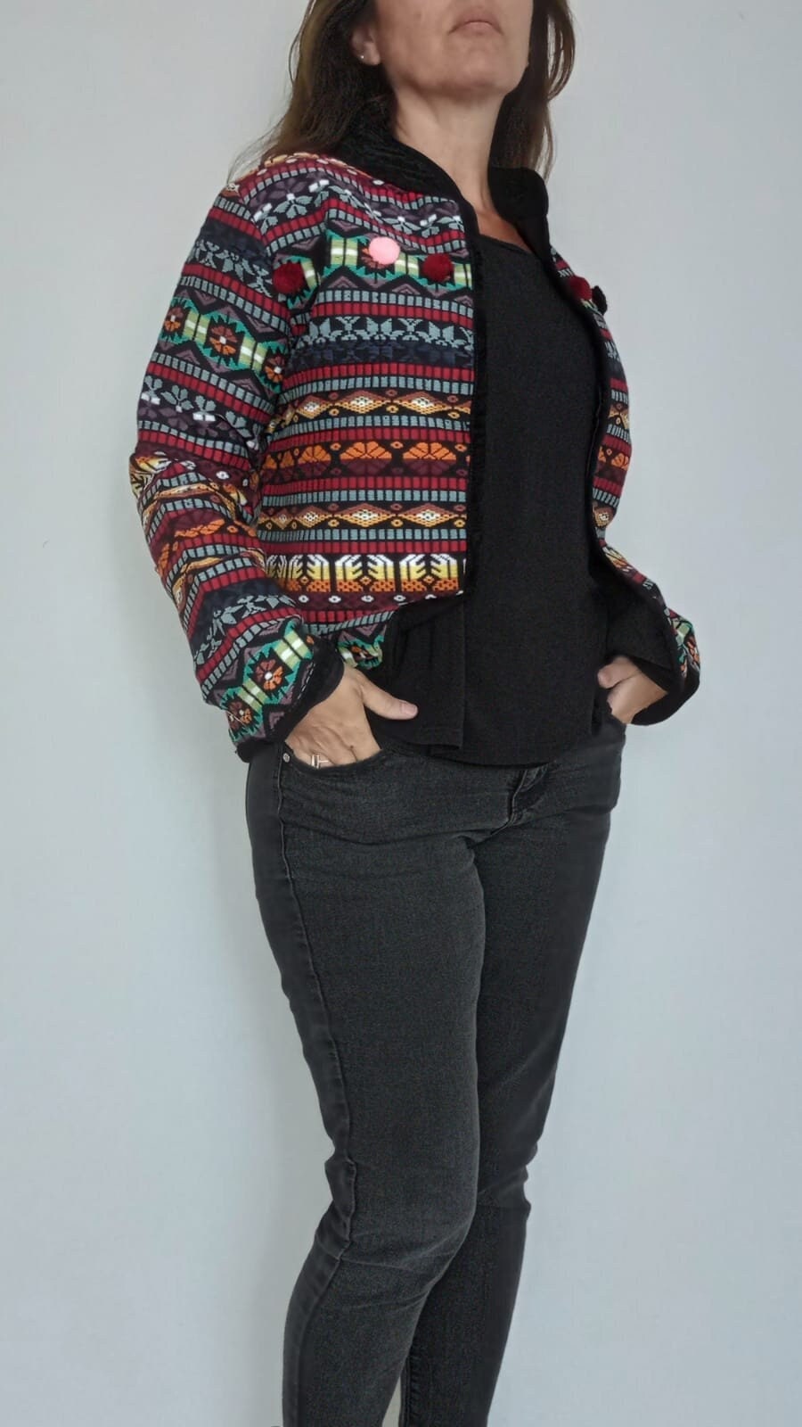 Colourful Short Jacket. Women Jacket 
