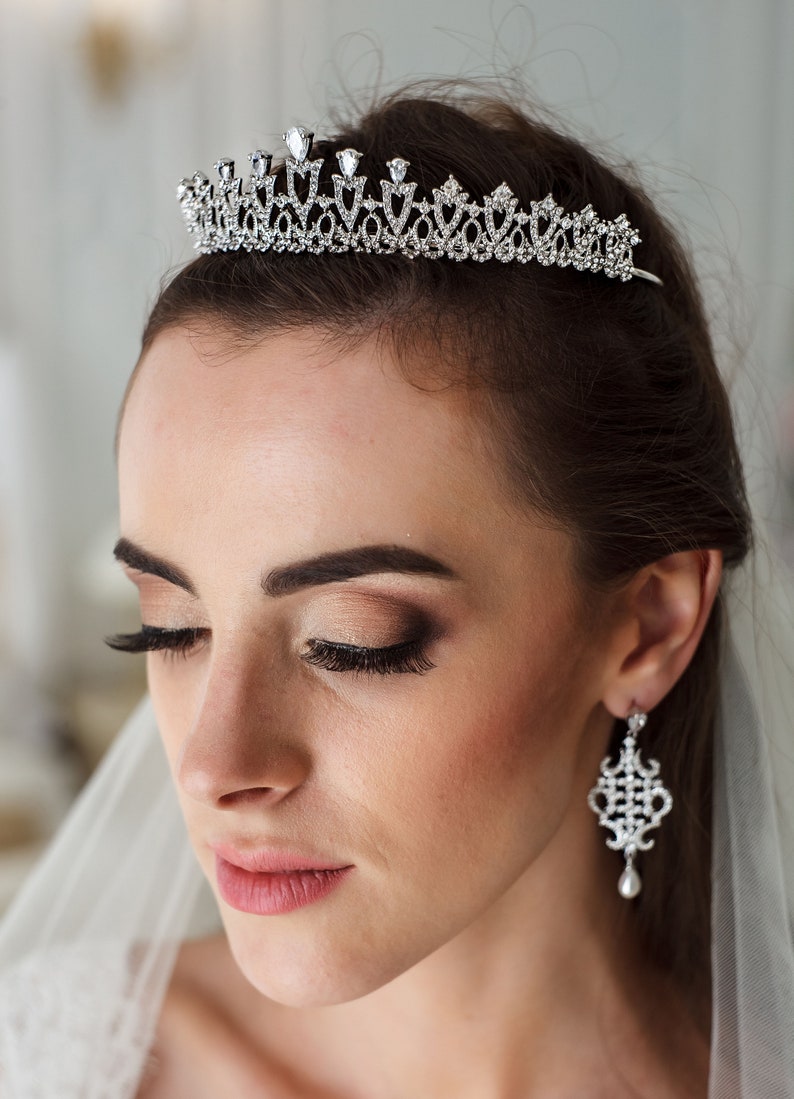 Crystal Wedding Tiara Diamante Bridal Tiara Silver Bridal Etsy