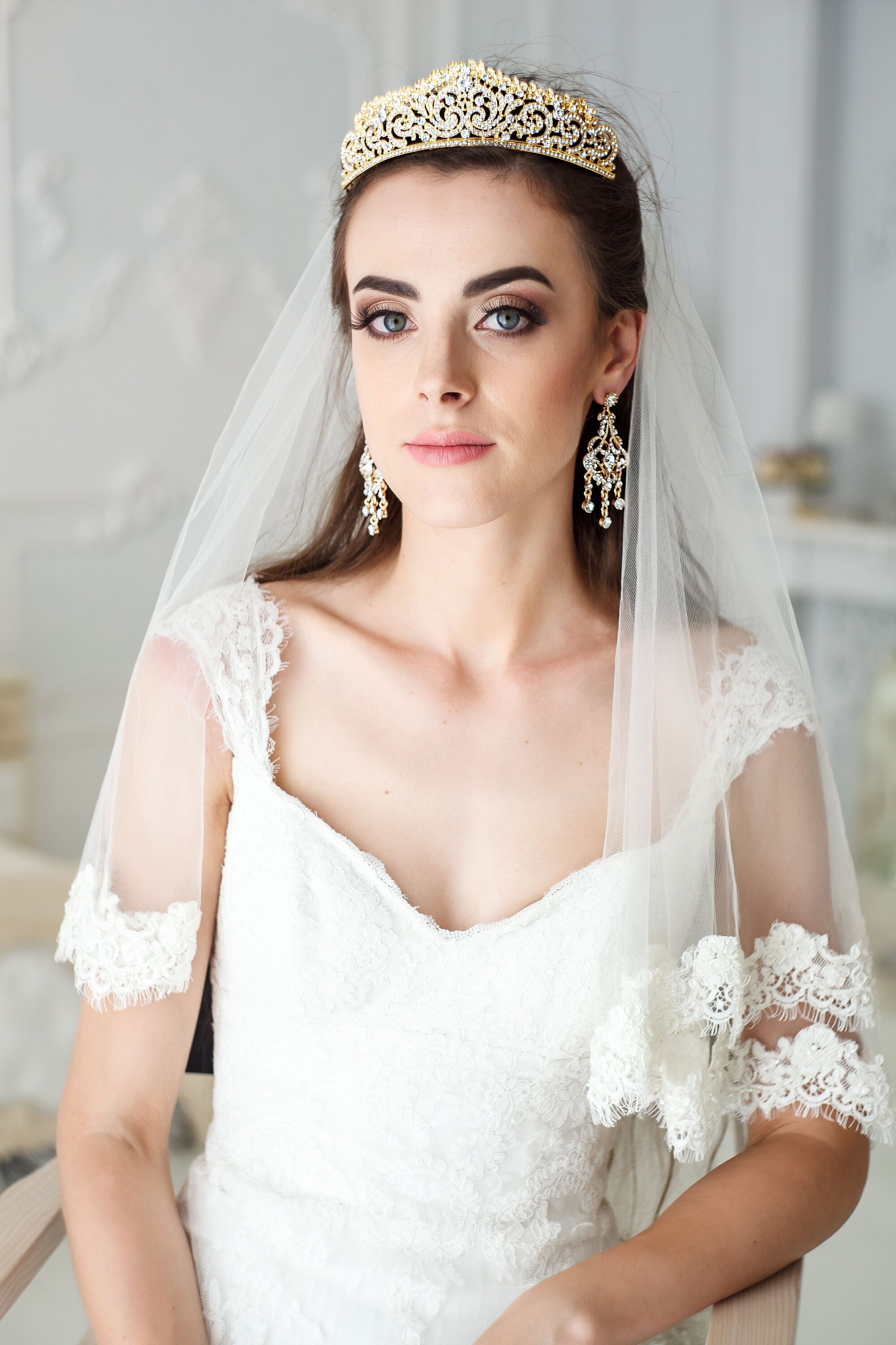 Crystal Wedding Tiara Bridal Tiara Silver Bridal Diadem Crystal Wedding