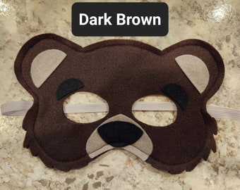 Bear Kids Felt Masks