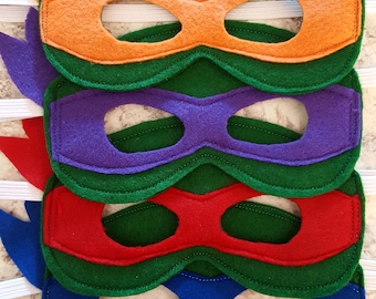 Ninja Turtle Kids Felt Masks