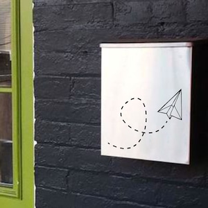Stainless Steel Mailbox Wall Mount Mailbox Modern Mailbox Wall Mounted Mailbox Modern Letterbox Cute Postbox Paper Airplane Hanging Mailbox