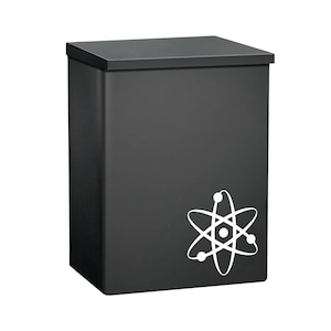 Mailbox Wall Mount, Atomic Mailbox Modern, Black Mailbox Wall Mounted Mailbox Modern Letterbox, Steel Postbox Cute, Hanging Mailbox