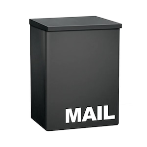 Black Mailbox Wall Mount Mailbox Modern, Mailbox Wall Mounted Mailbox Modern Letterbox, Minimalist Steel Postbox Cute Hanging Mailbox