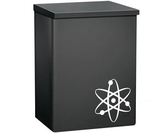 Atomic Wall Mount Mailbox: Modern Black Steel Letterbox