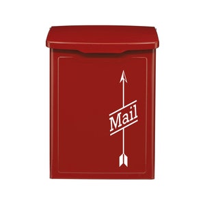 Mailbox Wall Mount Mailbox Red Modern, Mailbox Wall Mounted Mailbox Modern Letterbox, Steel Postbox Cute Mailbox, Whimsical Hanging Mailbox