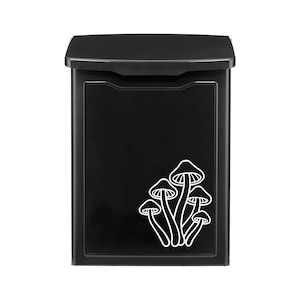 Black Mushrooms Wall Mount Mailbox: Modern Letterbox