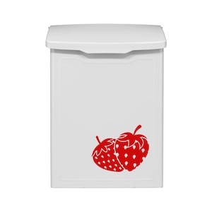 White Strawberries Wall Mount Mailbox: Modern Outdoor Letterbox