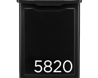 Buzón de metal negro personalizado: buzón de pared con dirección personalizado
