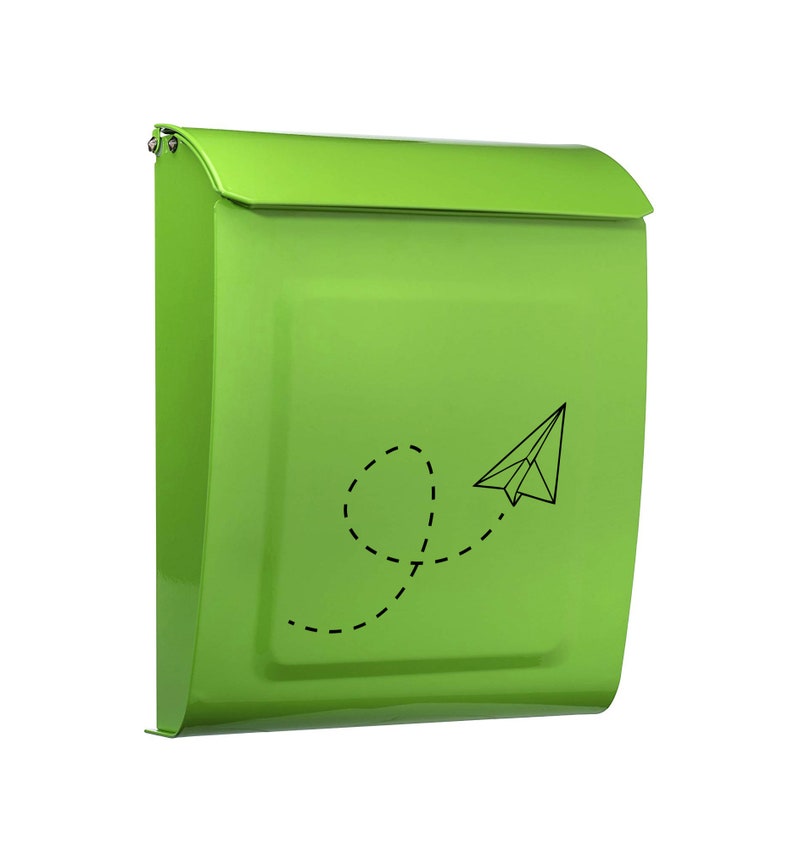 Green Wall Mount Mailbox Wall Mount Locking Mailbox Mailbox Etsy