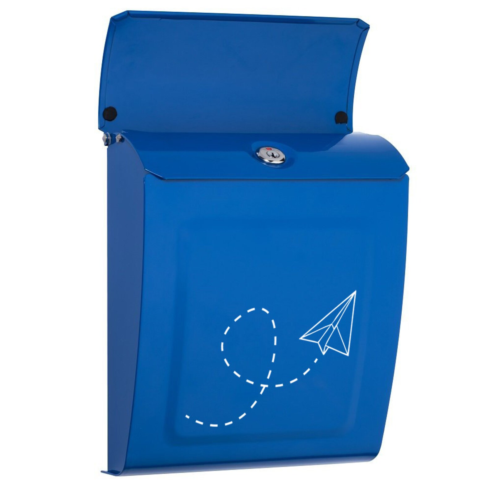 Blue Wall Mount Mailbox Wall Mount Locking Mailbox Mailbox Etsy