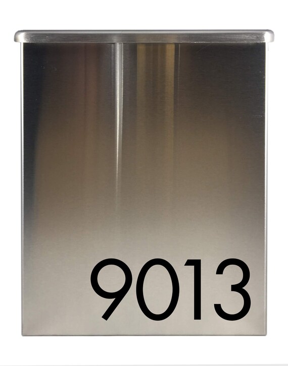 Wall Mount Mailbox Personalized Modern Metal Letter Box With Custom House Numbers Free