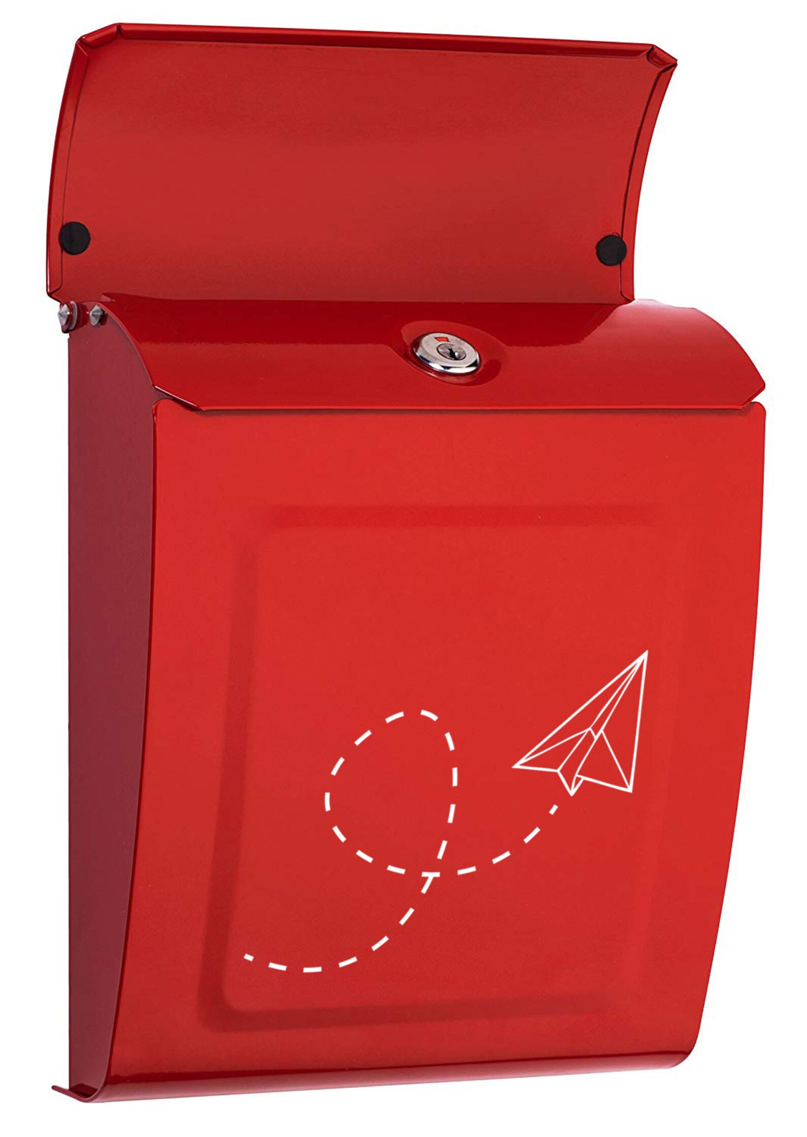 Locking Mailbox Wall Mount Mailbox Modern Red Mailbox Wall Etsy