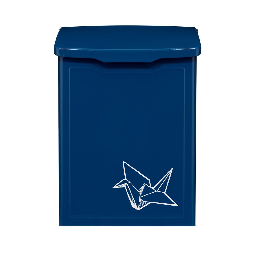 Blue Mailbox, Wall Mount Mailbox, Modern Cute Blue Mail Box, Outdoor