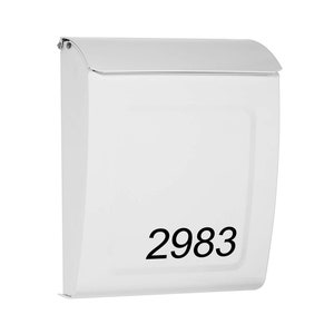 White Locking Mailbox Custom Mailbox Wall Mount Mailbox, Mailbox Modern Steel Letterbox, Personalized Lockable Mailbox, Unique Metal Postbox