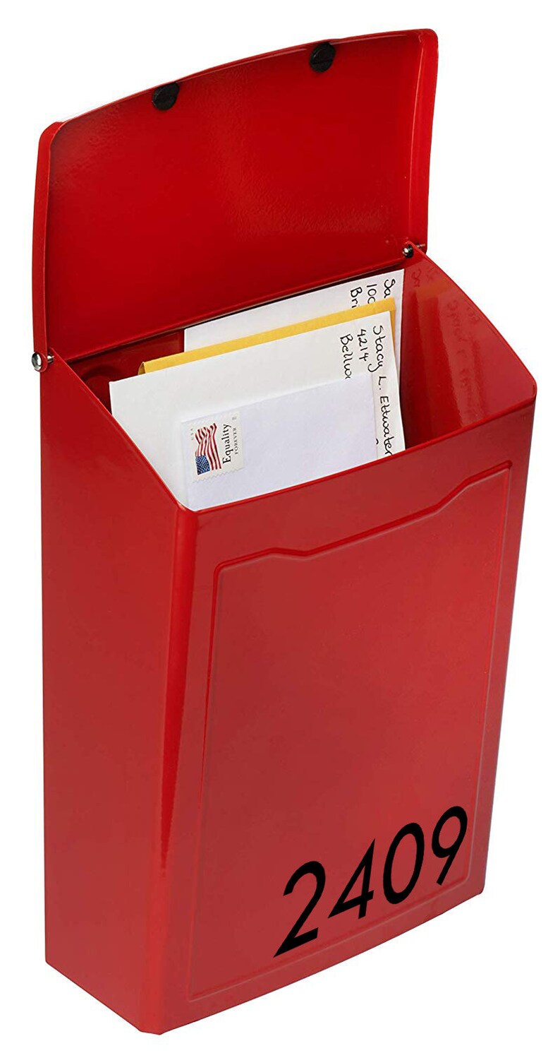 Personalized Wall Mount Mailbox Modern Contemporary Mail Box Etsy