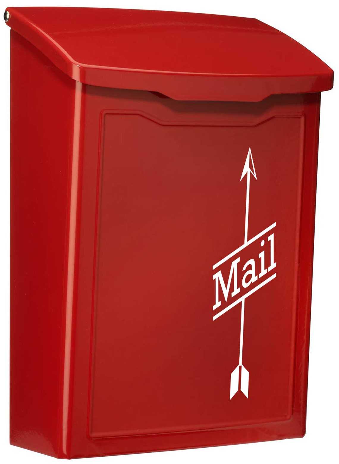 Red Mailbox Wall Mount Mailbox Modern Wall Mounted Letterbox Etsy