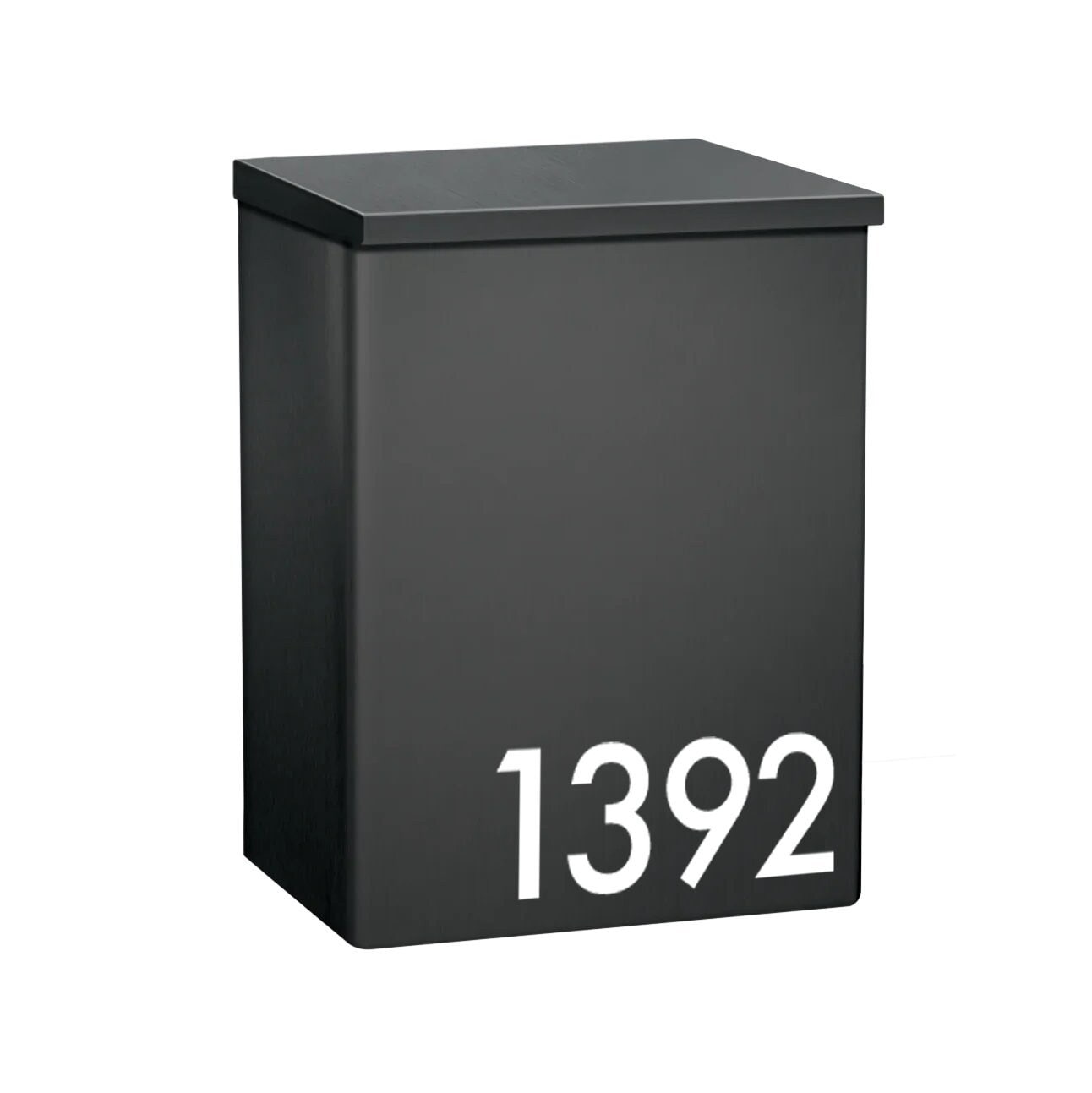 Personalized Matte Black Wall Mount Mailbox: Modern Metal Letterbox