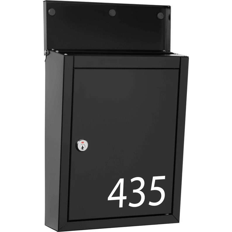 Modern Contemporary Locking Mailbox Personalized Wall Mount Etsy