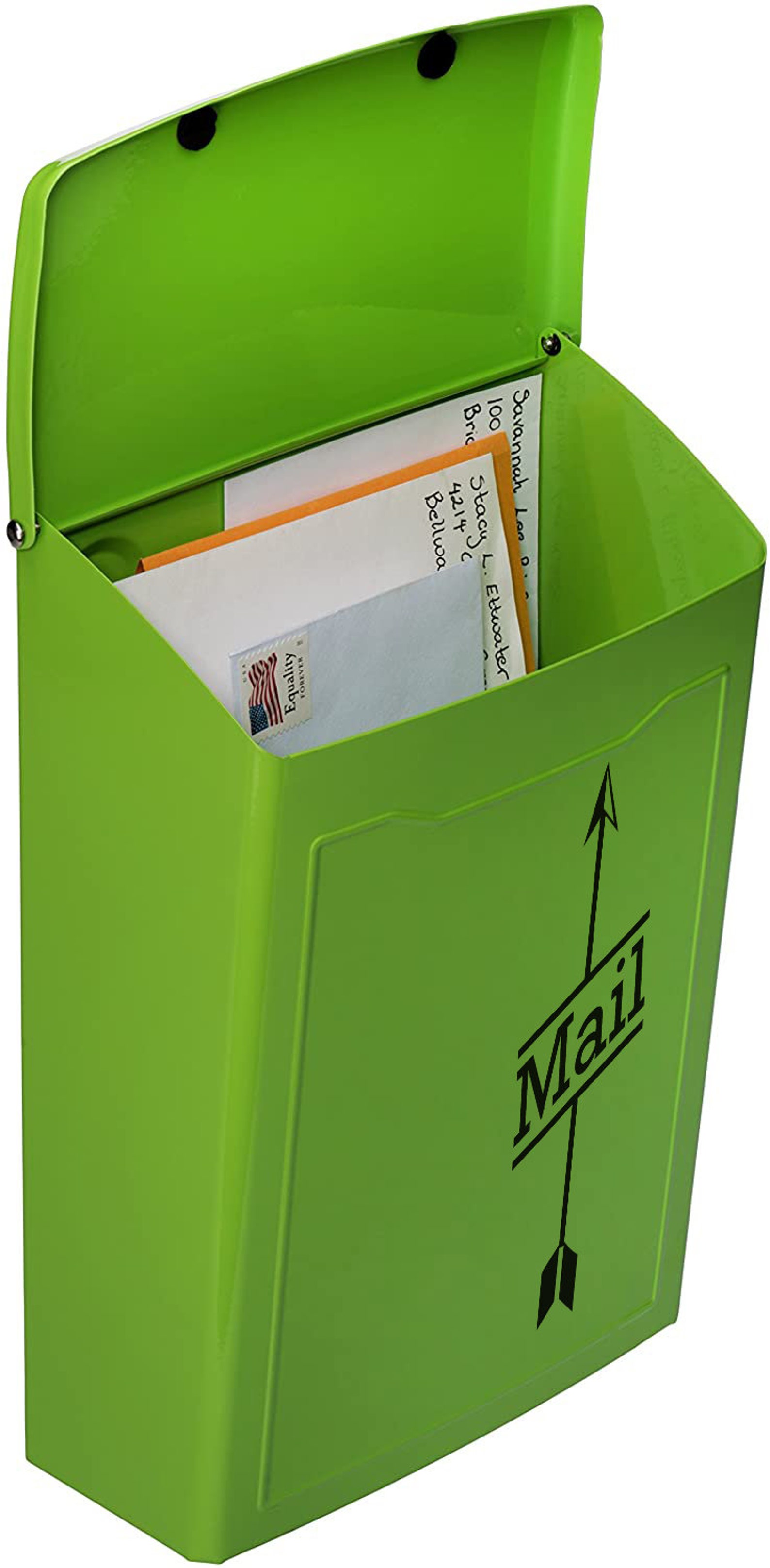 Modern Mailbox Wall Mount with Arrow Wall Mount Mailbox Lime Etsy