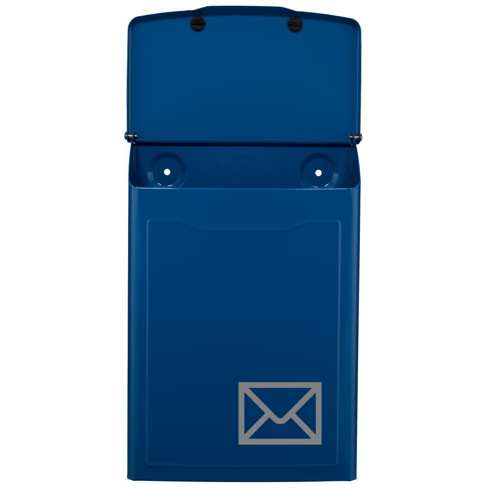 Blue Mailbox Wall Mount Mailbox Modern Mailbox Cute Blue Etsy