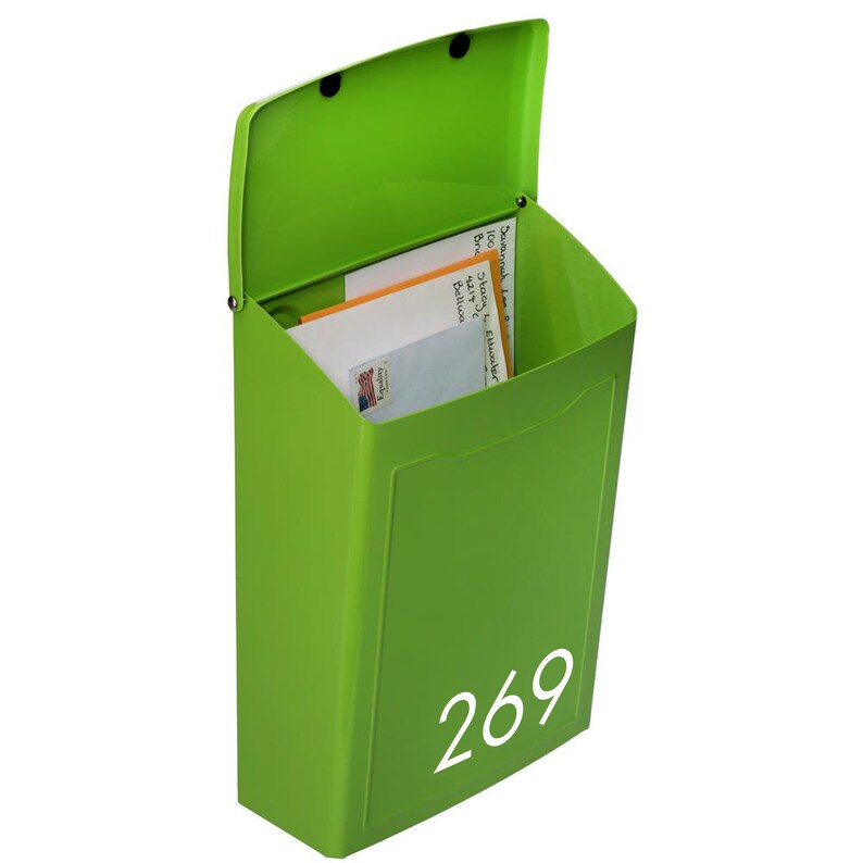 Personalized Wall Mount Mailbox Modern Contemporary Mail Box Etsy