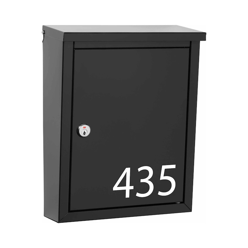 Modern Contemporary Locking Mailbox Personalized Wall Mount Etsy