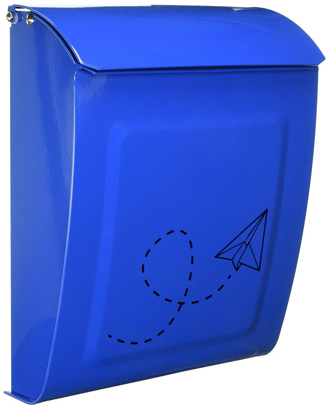 Blue Wall Mount Mailbox Wall Mount Locking Mailbox Mailbox Etsy