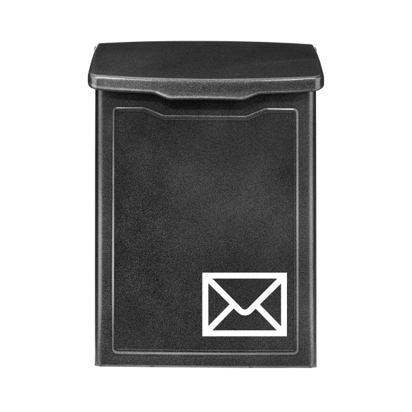 Mailbox Wall Mount Mailbox Modern Wall Mounted Mailbox, Charcoal-Color Letterbox WallMount Mailing Box Metal Letter Box Briefkasten