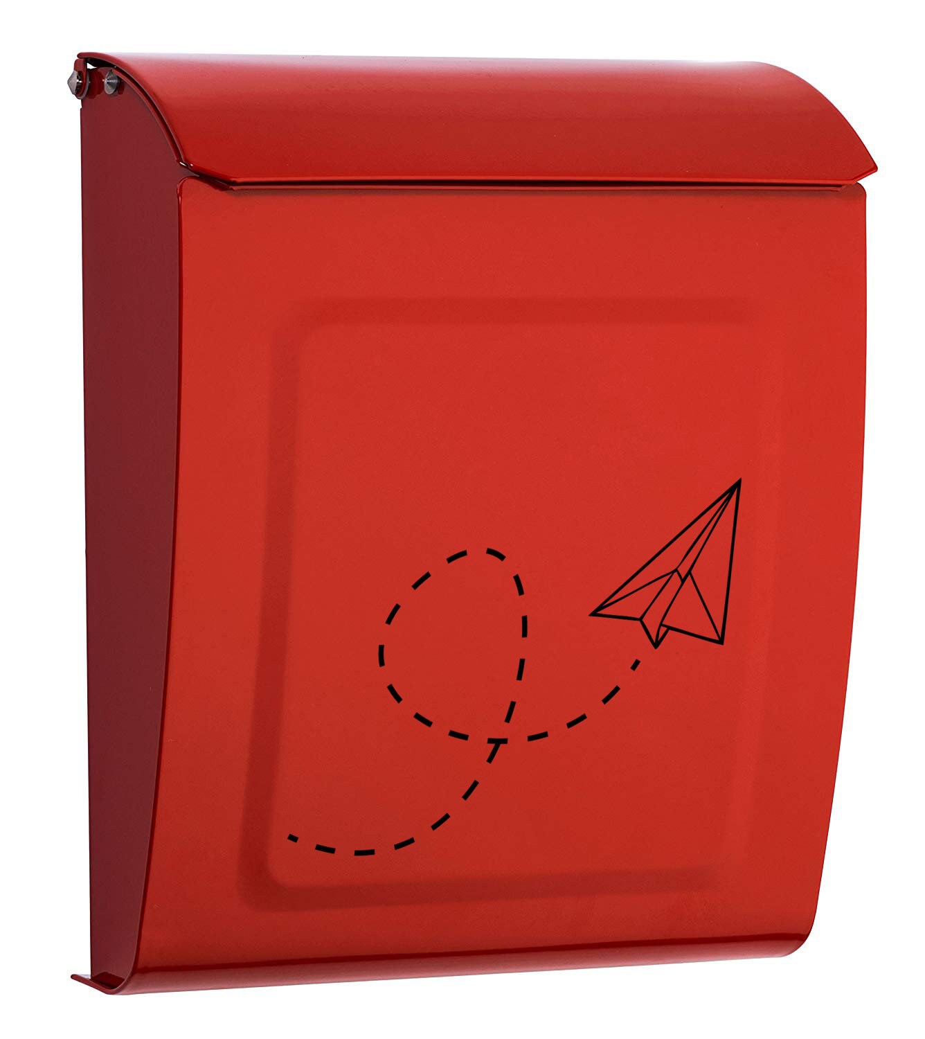 Locking Mailbox Wall Mount Mailbox Modern Red Mailbox Wall Etsy