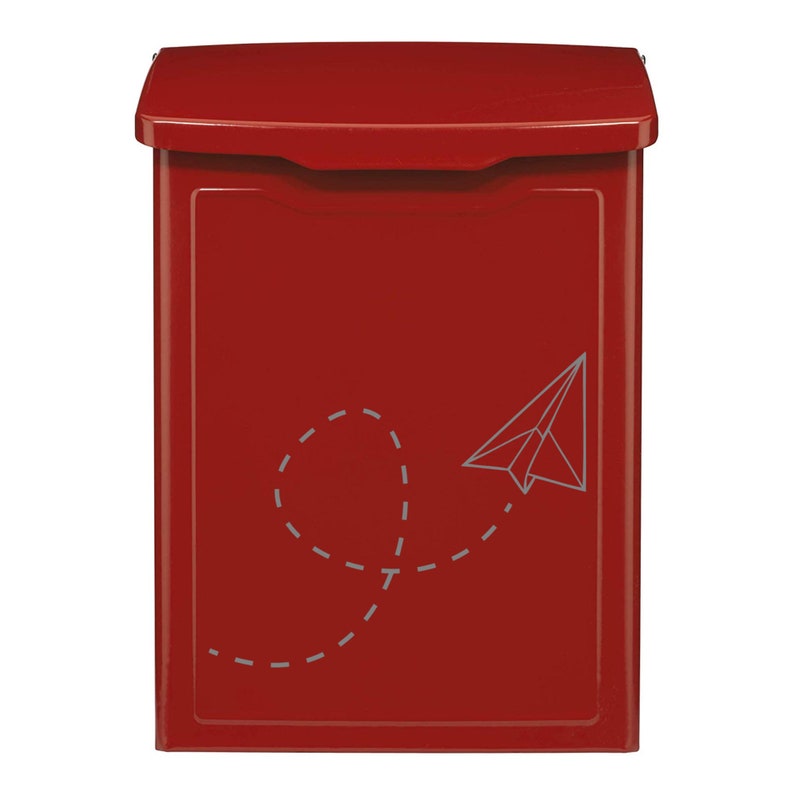 Red Mailbox Wall Mount Mailbox Mailbox Wall Mount Modern Etsy