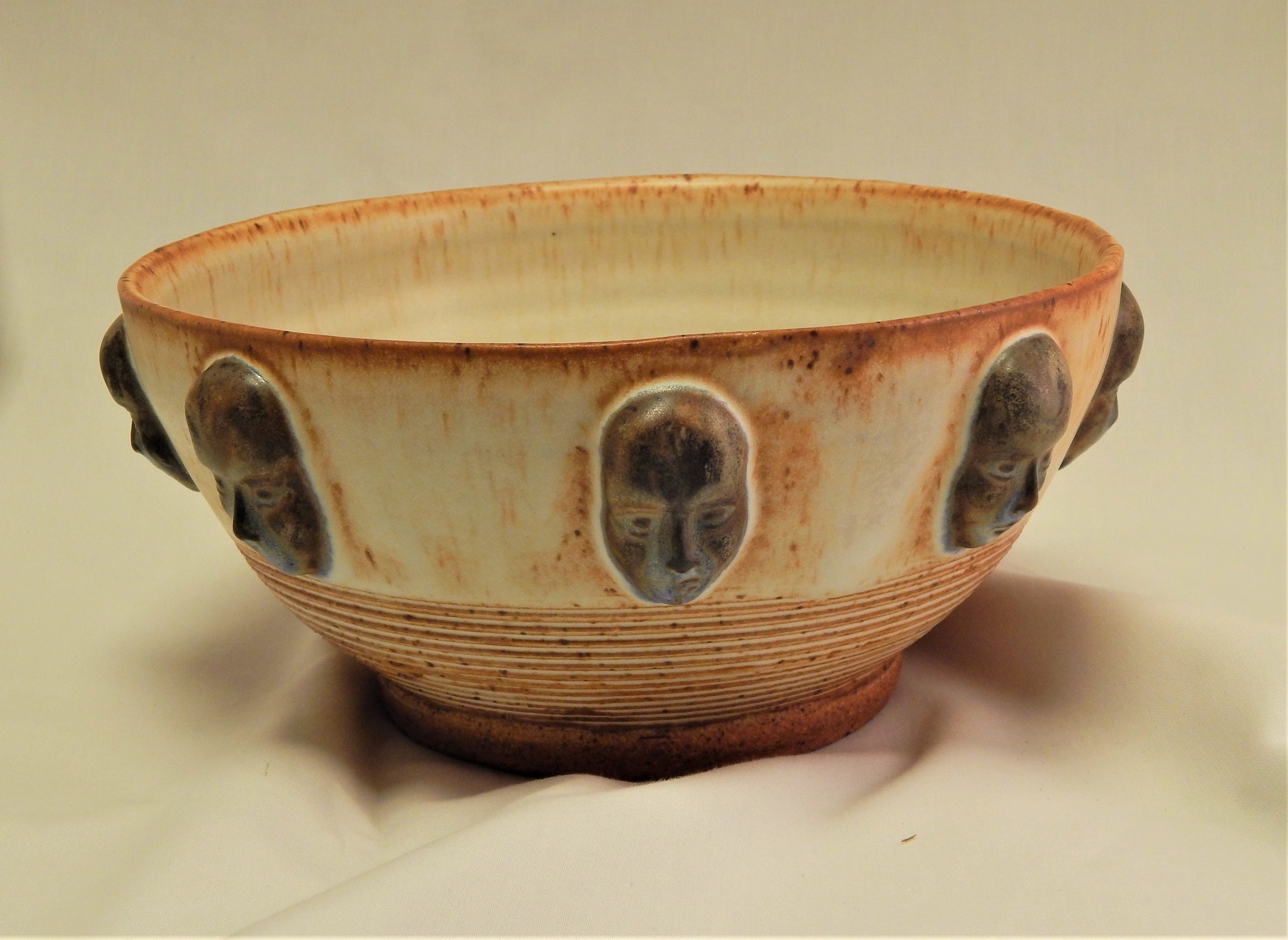 Serving Bowl with Faces