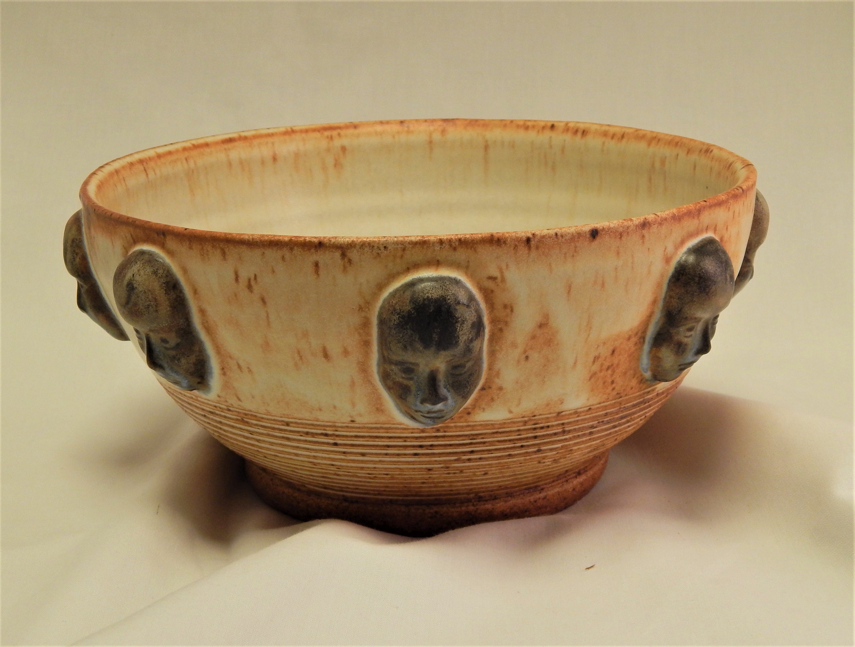 Serving Bowl with Faces