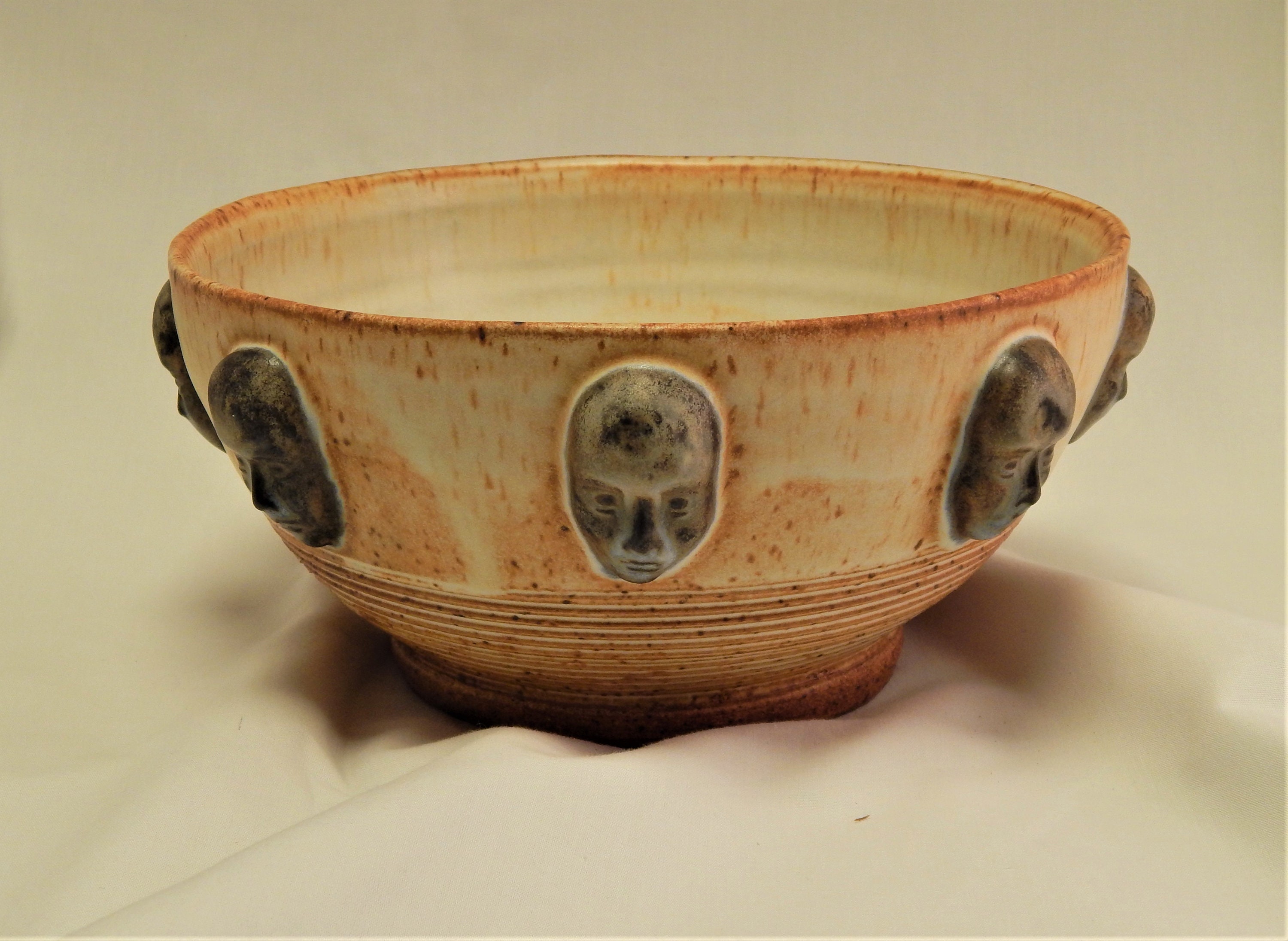 Serving Bowl with Faces