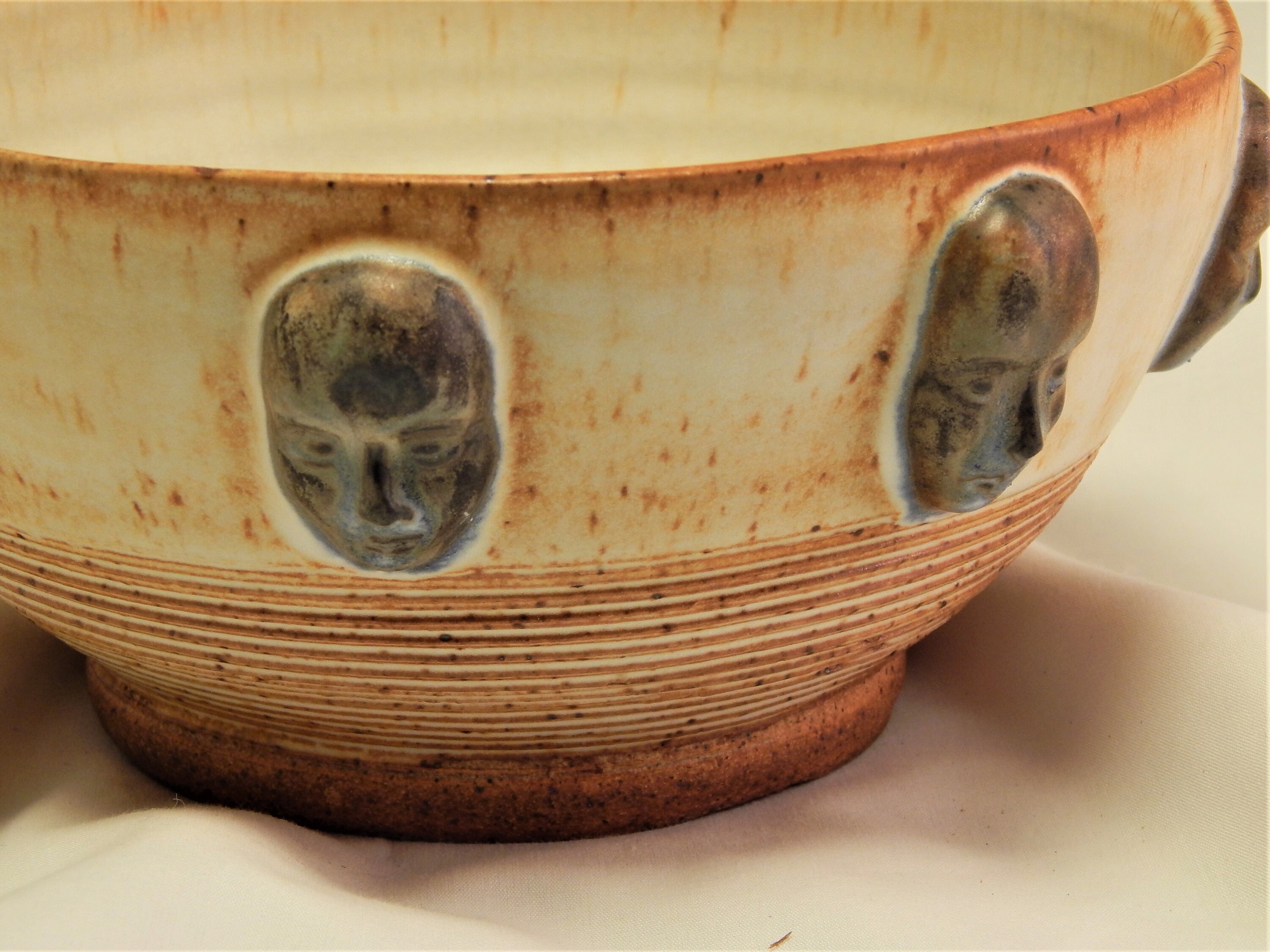 Serving Bowl with Faces