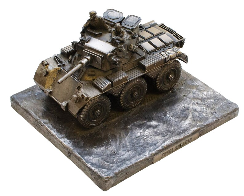 Saladin FV601 Armoured Car Cold Cast Bronze Military Statue Art & Collectibles Sculpture