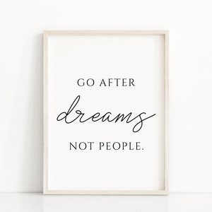 Minimalist quote wall art print, Home printable inspirational quote poster, Motivational wall decor, Black and White room Poster, typography