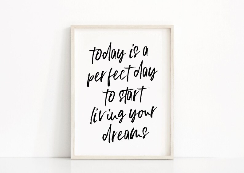 Motivational Wall Art Quote Typography Art Digital Download Etsy