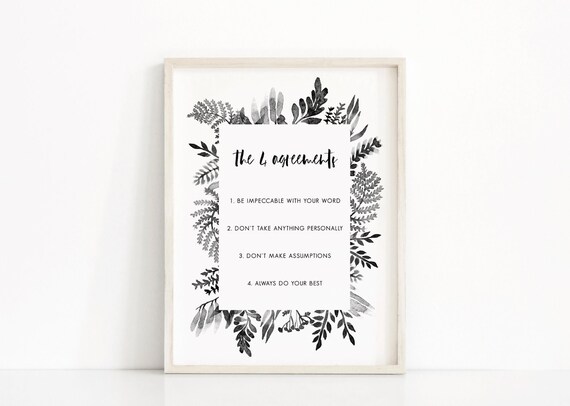 The 4 agreements printable poster, The 4 agreements inspirational print, Motivational wall artwork decor, Yoga inspirational estimate, Innovative picture relating to The Four Agreements Printable identify The 4 agreements printable poster, The 4 agreements inspirational print, Motivational wall artwork decor, Yoga inspirational estimate, Progressive