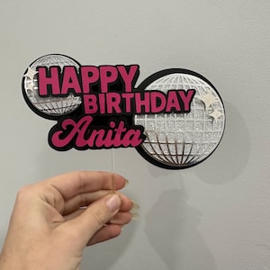 Disco ball cake topper | disco ball | disco party | 80s cake topper | 80s Party theme