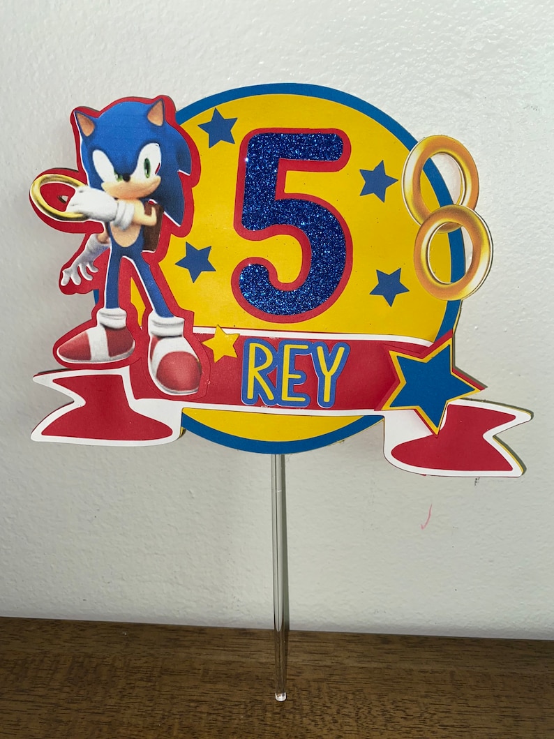 Sonic Cake Topper / Sonic Party / Cake Topper / Sonic Cake / | Etsy